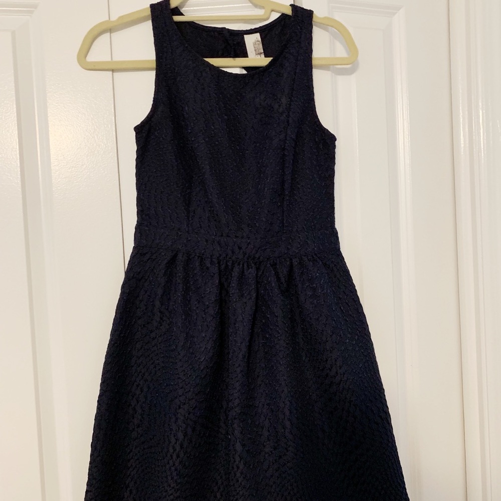 ModCloth Open back Navy fit and flare dress